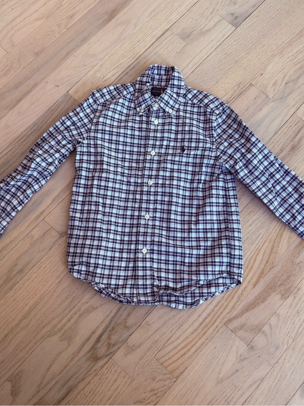 Polo by Ralph Lauren Boys' Blue Plaid Button-Down Shirt 5